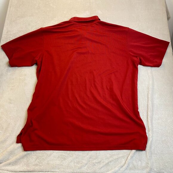 Under Armour Mens Polo Shirt XL Red Embroidered Logo Mens Short Sleeve Polyester - Picture 11 of 11